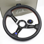 ND Perforated Leather Carbon Fiber Frame Steering Wheel