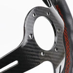 ND Perforated Leather Carbon Fiber Frame Steering Wheel