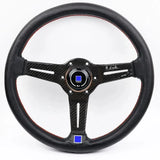 ND Perforated Leather Carbon Fiber Frame Steering Wheel