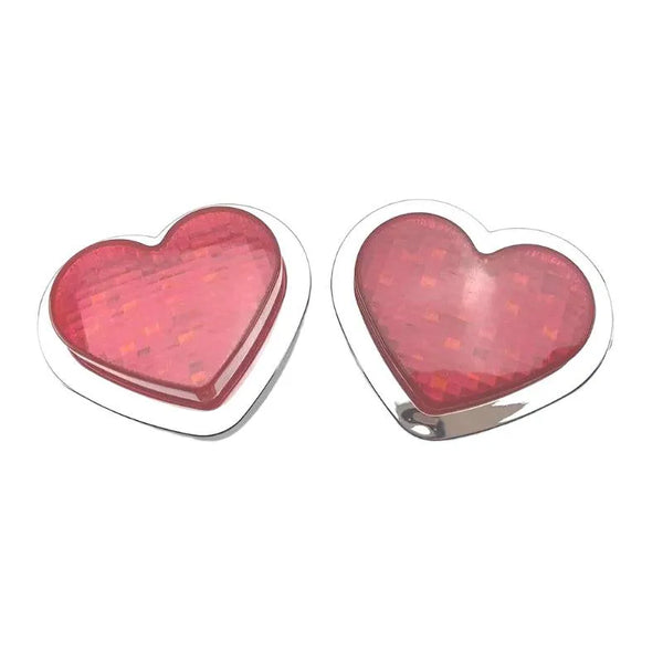 Pink LED Heart Shape Side Marker Indicators (Pair)