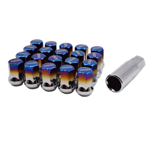 Rays Stainless Steel Burnt Blue Wheel Lug Nuts JDM Performance