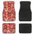 Sakura Wave Red Fabric Car Floor Mats