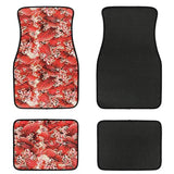 Sakura Wave Red Fabric Car Floor Mats