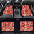 Sakura Wave Red Fabric Car Floor Mats