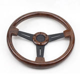 Torino Steering Wheel Wooden Texture Flat 14"