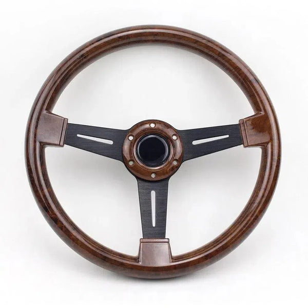 Torino Steering Wheel Wooden Texture Flat 14"