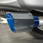 2.5'' 63MM-89MM Blue Carbon Fiber S/S Steel Muffler Tip