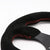 13" Red Suede Racing Steering Wheel - Flat Design