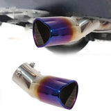 Burnt Blue Heart Shaped Stainless Steel Muffler Tip