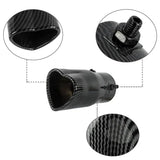 Heart Exhaust S/S Exhaust Tip: Carbon Fiber Look