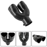 Universal Dual Carbon Fiber Look Heart Shaped Mufffler Tip