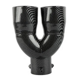 Universal Dual Carbon Fiber Look Heart Shaped Mufffler Tip