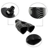 Universal Dual Carbon Fiber Look Heart Shaped Mufffler Tip