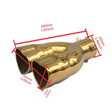 Dual Gold Heart Shaped S/S Muffler Tip Trim