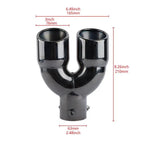 Universal Dual Gunmetal Round Muffler Tip