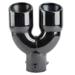 Universal Dual Gunmetal Round Muffler Tip