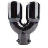 Universal Dual Gunmetal Round Muffler Tip