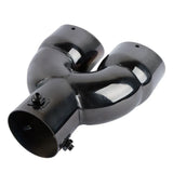 Universal Dual Gunmetal Round Muffler Tip