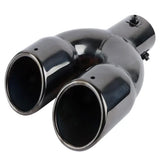 Universal Dual Gunmetal Round Muffler Tip