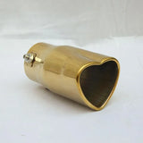 Gold Heart Shaped Stainless Steel Gold Exhaust Tip Pipe Muffler