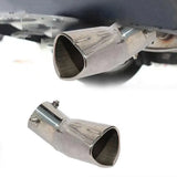 Silver Heart Shaped Stainless Steel Exhaust Pipe Muffler Tip Trim