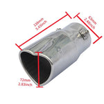 Silver Heart Exhaust Tip: Stainless Steel Muffler Trim