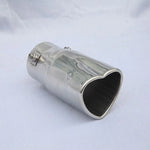 Silver Heart Exhaust Tip: Stainless Steel Muffler Trim