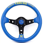 Vertex 10 Stars Blue Leather Steering Wheel 13inch