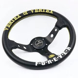 Vertex Forever 13" Steering Wheel - Yellow Stitch