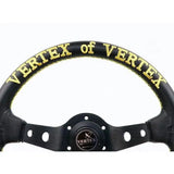 Vertex Forever 13" Steering Wheel - Yellow Stitch