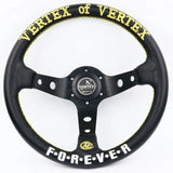 Vertex Forever 13" Steering Wheel - Yellow Stitch