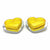 Yellow LED Heart Shape Side Indicators (Pair)