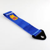 Domo Kun Blue Racing Tow Strap for Front / Rear Bumper JDM Performance