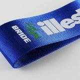 Illest Bride Blue Racing Tow Strap for Front / Rear Bumper JDM Performance