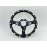 Vertex Forever Steering Wheel Aftermarket 13inch Yellow Stitch JDM Performance