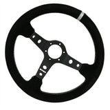 Momo steering wheel - Aftermarket Universal Black Suede Steering Wheel 14 inch JDM Performance