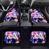 Anime Girls Racing Fabric Car Floor Mats Interior Carpets JDM Performance