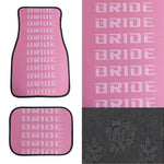 Bride Pink Racing Fabric Car Floor Mats Interior Carpets JDM Performance