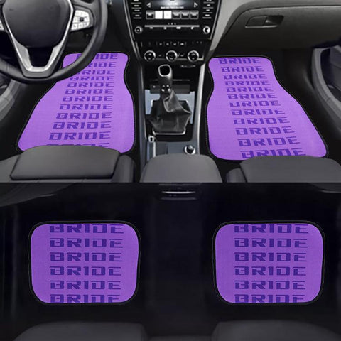 Bride Purple Racing Fabric Car Floor Mats Interior Carpets JDM Performance
