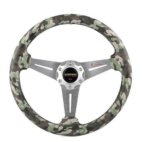 Camouflage Steering Wheel 350mm 14inch JDM Performance
