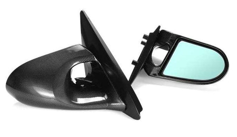 For 90-93 Acura Integra 2DR Spoon Style Carbon Fiber Power Adjust Side Mirrors For 90-93 Acura Integra 2DR Spoon Style Carbon Fiber Power Adjust Side Mirrors