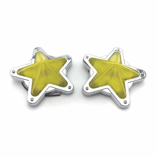 Clear LED Star Shape Side Marker Indicators - 24 volt  (Pair) JDM Performance