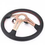 Italy ND Aluminum Genuine Leather Sport Steering Wheel 14inch JDM Performance