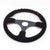 J Racing Steering Wheel Suede Flat 14" Red Stitch JDM Performance