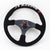 J Racing Steering Wheel Suede Flat 14" Red Stitch JDM Performance