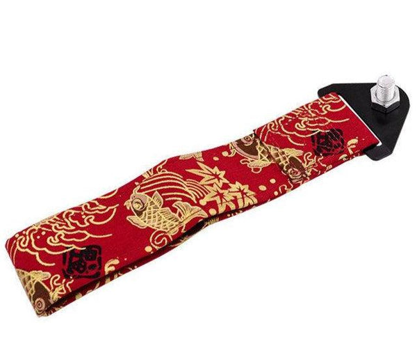 Jdm Sakura Koi Fish High Strength Red Tow Towing Strap Hook JDM Performance