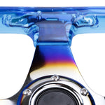 JDM Universal 6-Hole 326mm Crystal Bubble Burnt Blue Steering Wheel JDM Performance
