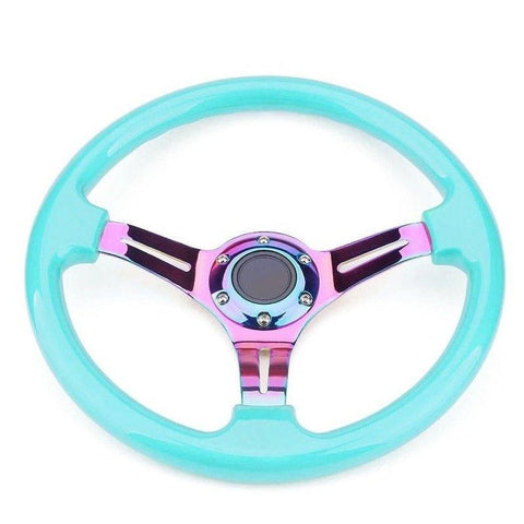 Modern Design ABS Deep Dish Steering Wheel 14inch Tiffany JDM Performance