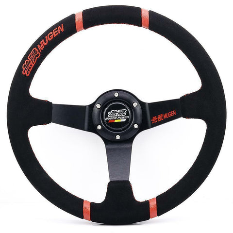 Mugen 350mm Suede Jdm Deep Dish Steering Wheel For Honda JDM Performance