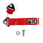 Mugen Racer High Strength Red Tow Towing Strap Hook JDM Performance
